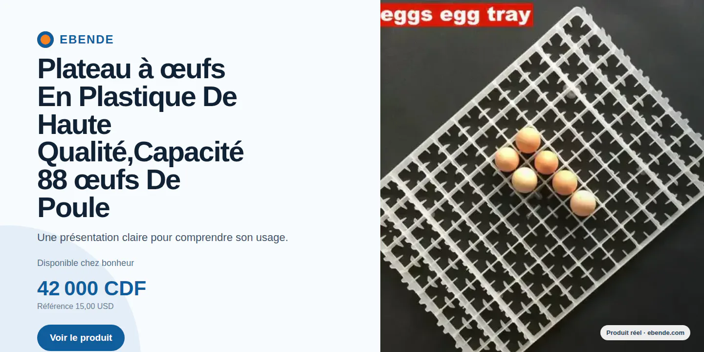 Plateau à œufs En Plastique De Haute Qualité,Capacité 88 œufs De Poule